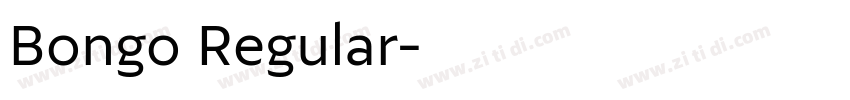 Bongo Regular字体转换